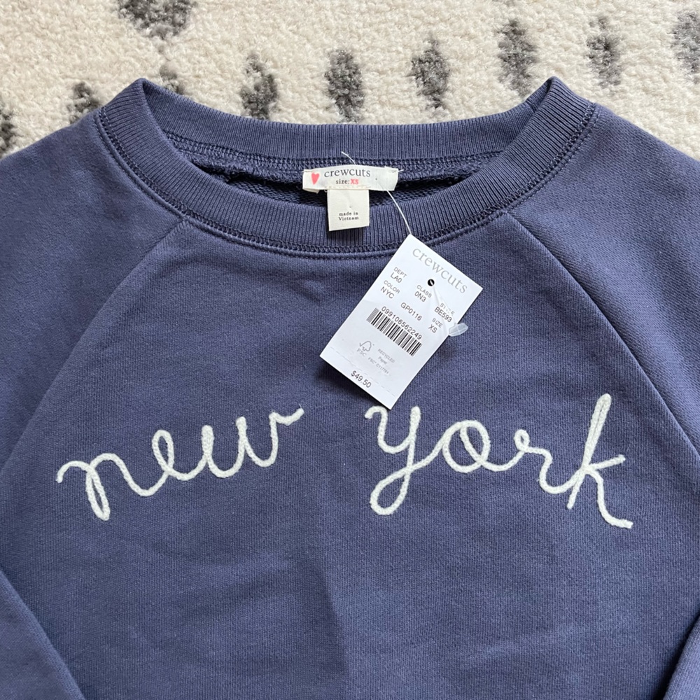 NWT crewcuts New York Sweatshirt